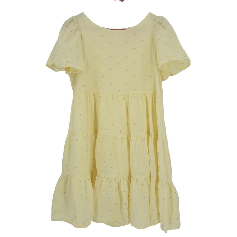 Lilly Pulitzer Jocyelyn butter yellow linen dress size medium pockets